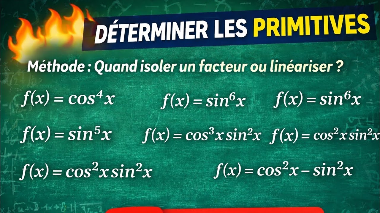 Primitives de sinⁿ(x) et cosⁿ(x) | Exercice 8 Page 250 CIAM Terminale SM