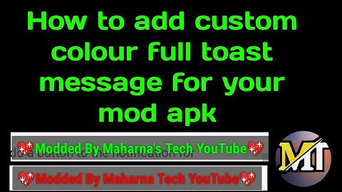 How to add custom colour full encrypted toast message for your apk // Simple method
