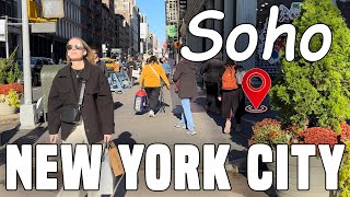 NEW YORK CITY🇺🇸SOHO WALKING TOUR *THE VILLAGE WALK DOWNTOWN MANHATTAN NYC STREETS ARCHITECTURE VISIT