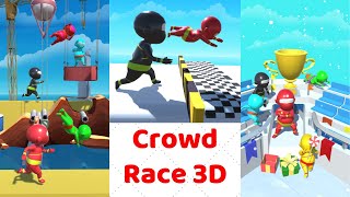 Crowd Race 3D - Stickman run in road Gameplay Level 1-5 screenshot 1
