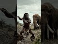 prehistoric hunter, hunting Mastodon. #prehistoric #wildlife