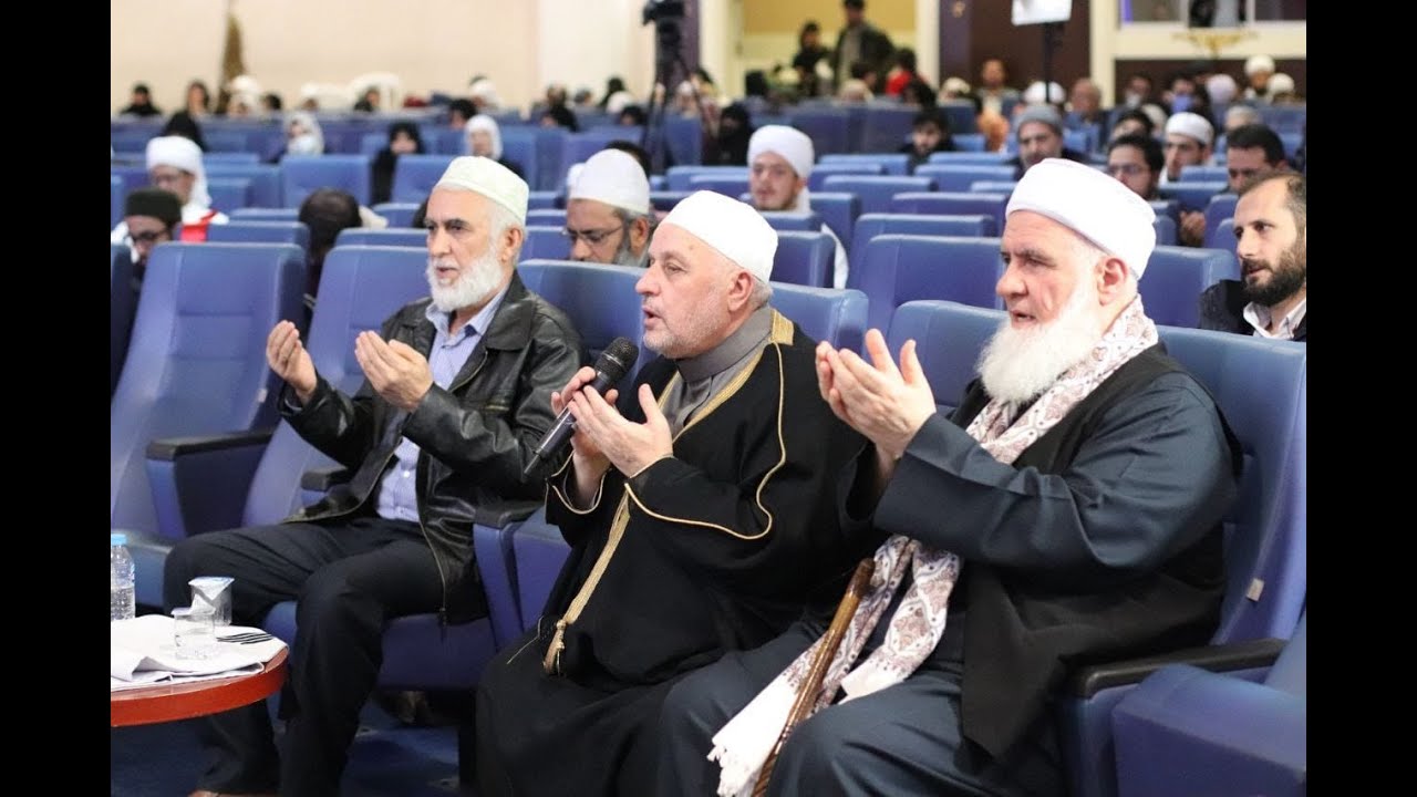 كلمة د ابو الخير شكري وزير الاوقاف السوري ، المذاهب الاربعة ، والعقيدة ، يجرم من يسيء لهم ..