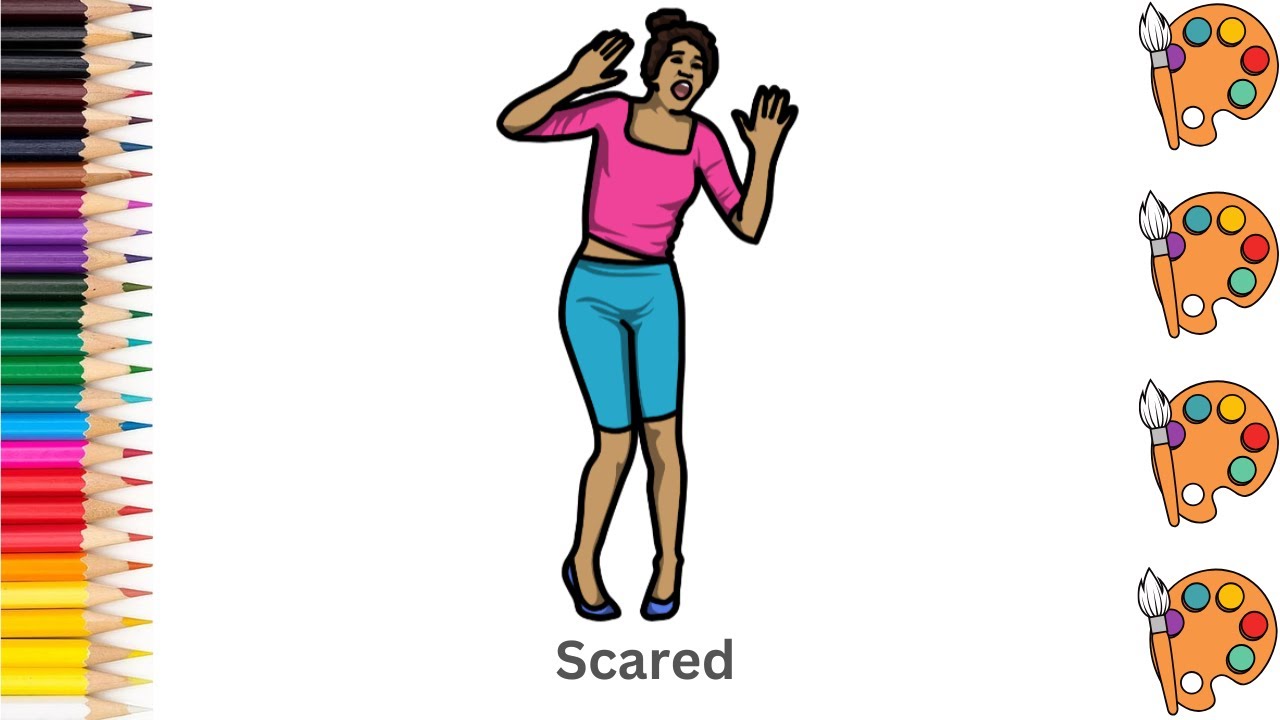 Scared - Sketch Art and Paint | Step by step tutorial | Pencil to Palette