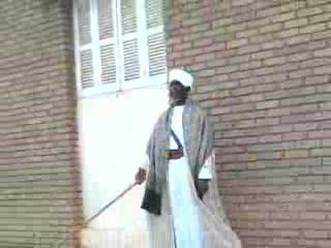 sammania leader professor shaykh hassan in his (maseed) in Omdurman (Sudan)