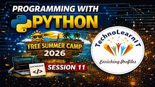 Programming With Python - Free Summer Camp 2026 | Session 11 | Dictionaries