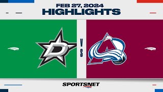 NHL Highlights | Stars vs. Avalanche - February 27, 2024