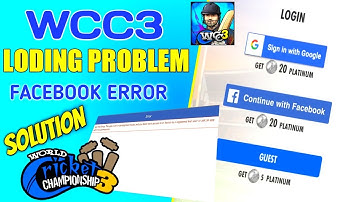 Wcc3 Login Problem | Wcc3 Facebook Login Problem Solution | Facebook Error Problem | Full Details |