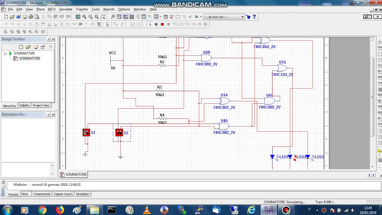 circuito sommatore multisim - YouTube