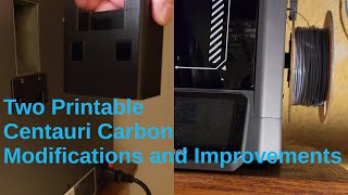 Elegoo Centauri Carbon printable upgrades for waste chute and spool holder