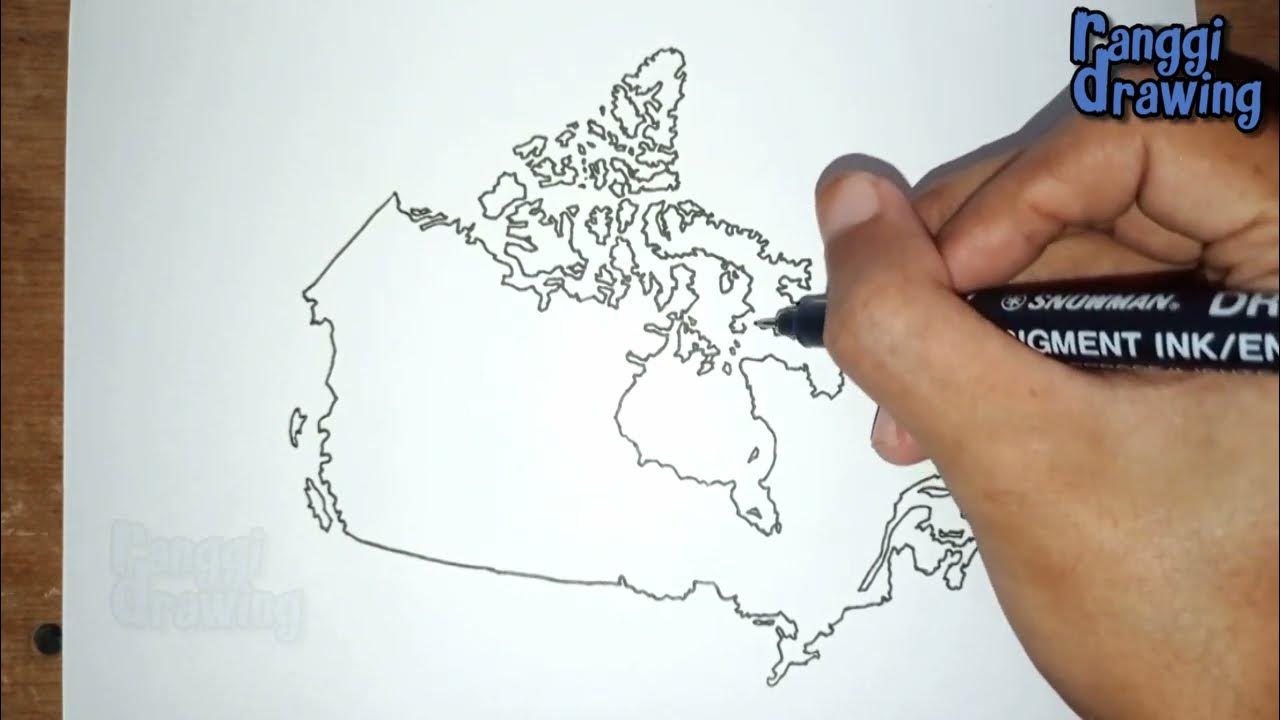 How to Draw Map of Canada - YouTube
