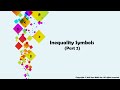 Understanding Inequality Symbols