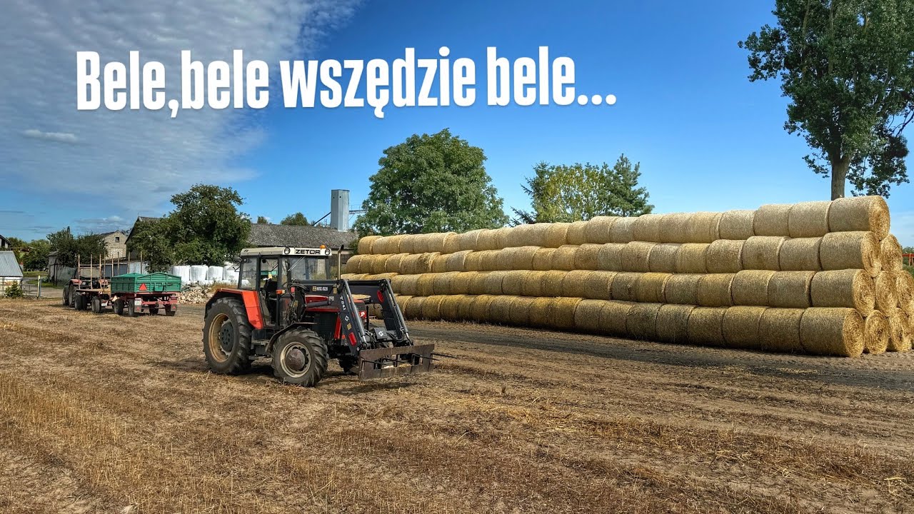 Zbiór Bel słomy! 🚜 żniwa żniwa i po żniwach,mało brakowało i byłby wypadek…🔥