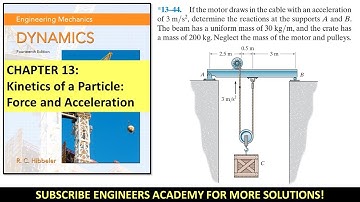 13-44 | Kinetics of a Particle | Chapter 13: Hibbeler Dynamics 14th ed |  Engineers Academy
