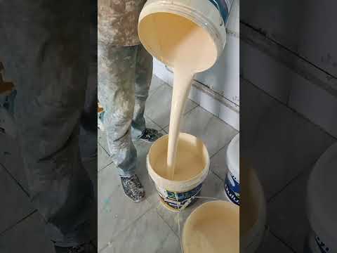 طريقه خلط الدهان بالماء بنسب معينه و كيفيه الدهان على الحوائط