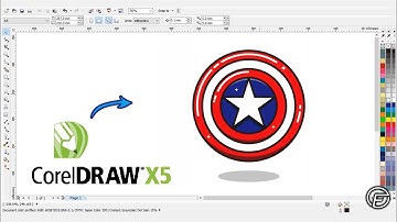 Captain America Shield - CorelDraw Design