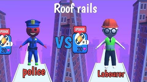 Roof rails full walkthrough police vs labourer on Android iOS pc laptops. #roofrails #viral #games 