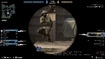 CSGO Awp 1v4 Clutch #dust2