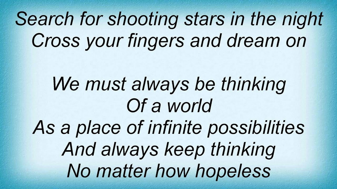 Tracy Chapman - Dreaming On A World Lyrics