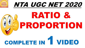 Ratio and Proportion in full video ugc net 2020