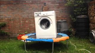 Washing machine brick bouncing on trampoline - tiny tim Living In The Sunlight