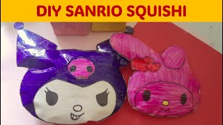 Squishy Kawaii Overload! DIY Your Favorite Sanrio Characters #Kuromi (Easy Paper Squishy Tutorial!)