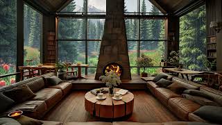 Soothe Senses with Birdsongs & Jazz Music - Peaceful Forest Cabin & Smooth Jazz For Relax Weekend