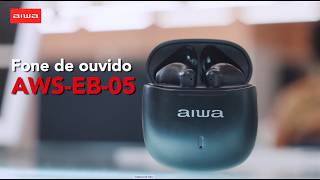 Earbuds Aiwa AWS-EB-05-B | Som Potente, ENC, IPX4 e Até 24h de Bateria