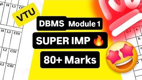 DBMS MODULE 1 SUPER IMPORTANT💯🤩| BCS403 MODEL PAPER SOLUTIONS + PASS PACKAGE | VTU 4th SEM CSE #vtu