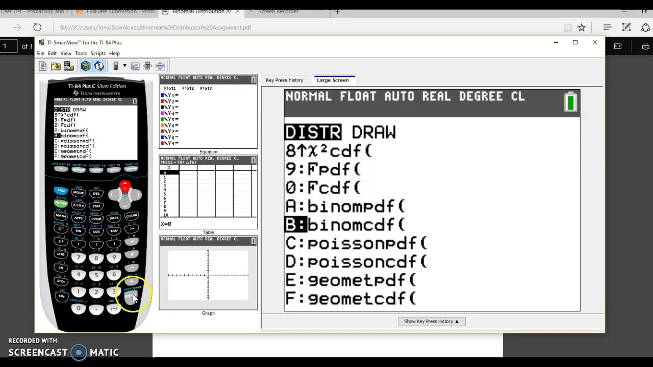 Binomial cdf TI84 YouTube