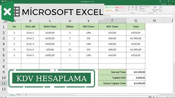 EXCEL KDV HESAPLAMA - EXCEL YÜZDE HESAPLAMA - EXCEL PARA BİRİMİ / Excel Dersleri
