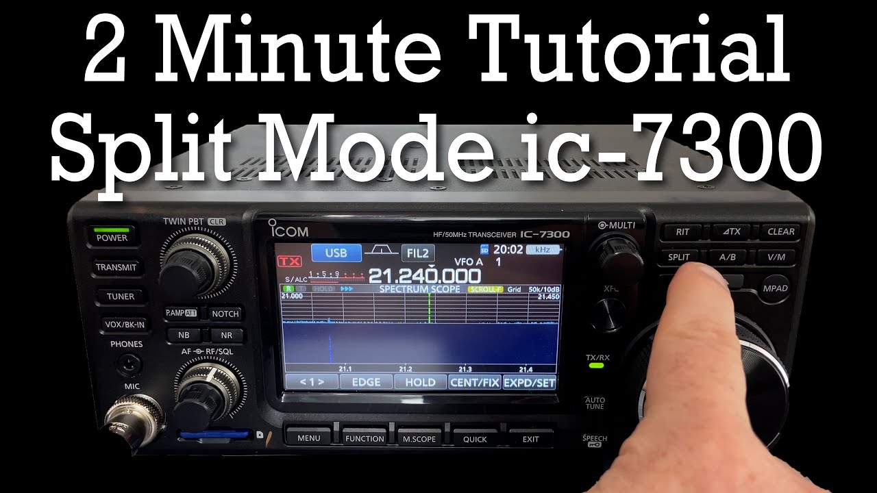 2 Minute Tutorial: Split Mode on the Icom IC-7300 - YouTube