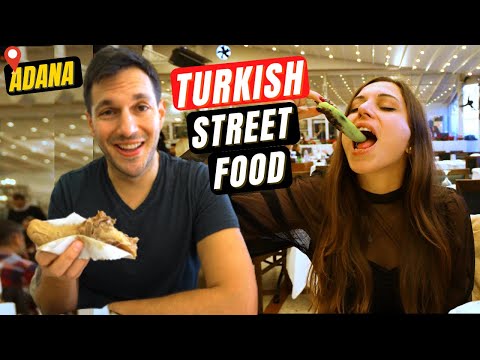10 Delicious Extreme Turkish Street Foods From Adana, Turkey! Delicious Kebabs, Bici Bici And More!