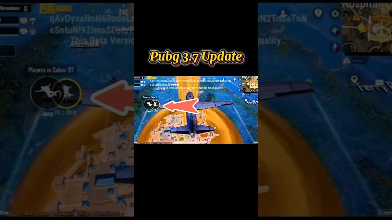 Pubg 3.7 NEW UPDATE plane animation and main event first view 