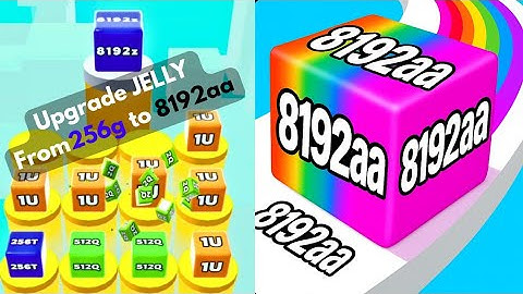 Jelly Run 2048 | Jelly Cube Merge 2048 Gameplay | Block Blast Puzzle 🧩(Fruit Merge, Onet, One Line)