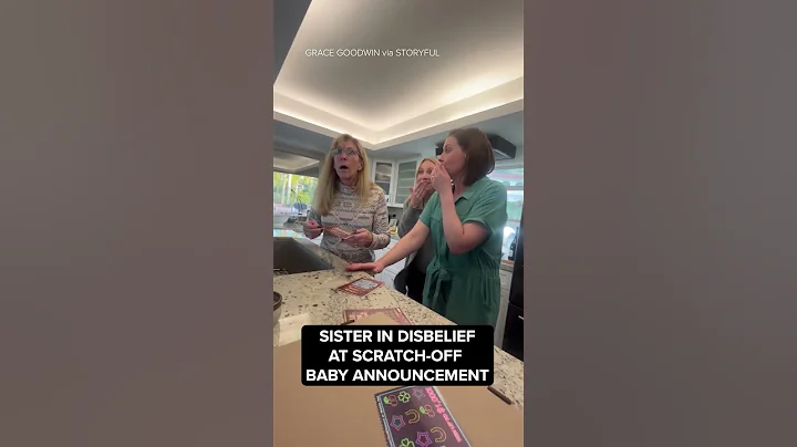 Sister's hilarious reaction to scratch-off pregnancy announcement 😂