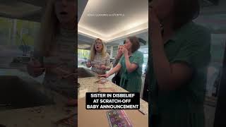 Sister's Hilarious Reaction To Scratch-Off Pregnancy Announcement 😂