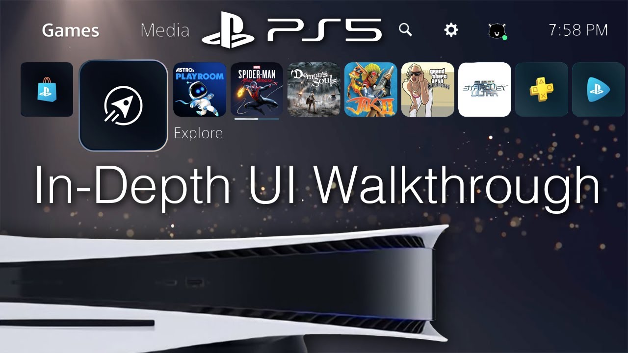 PlayStation 5 UI Walkthrough (60FPS) - PS Store, PS Plus, PS Now, Settings,  Etc. 