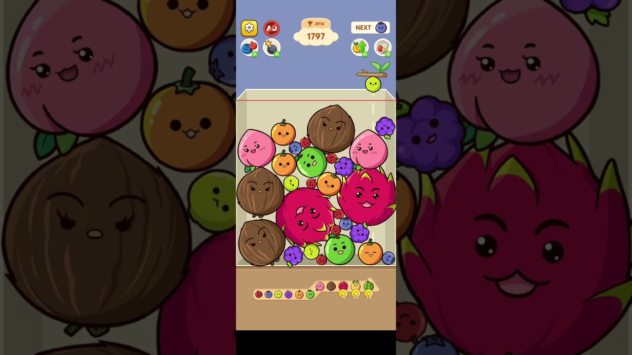 Fruit Merge Match Game #mergepuzzle #games #fruit #gaming #fruit #gameplay #puzzle