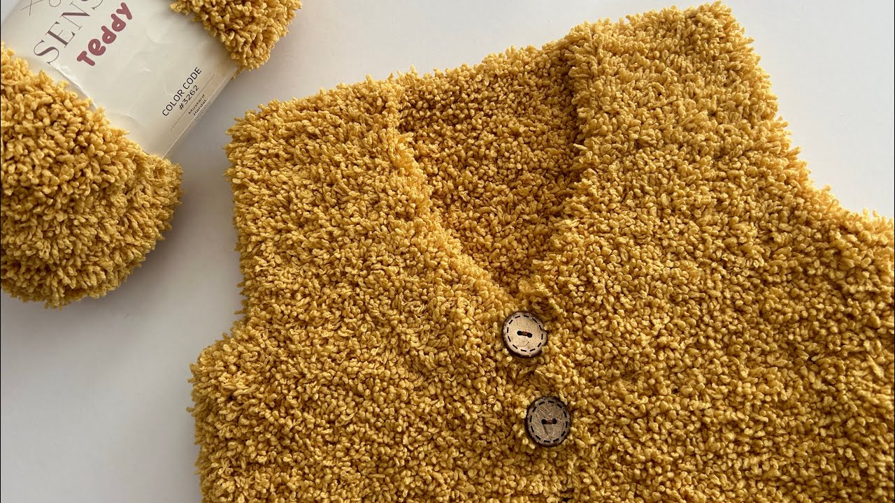 1 GÜNDE ÖR BİTİR KUZU YELEK YAPIMI🌼YAPIMI AŞIRI KOLAY 2-3 YAŞ YELEK YAPIMI🌼#babyknitting #knitting