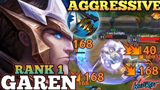 GAREN UNDERRATED OP BUILD! MONSTER IN TOPLANE - TOP 1 GLOBAL GAREN BY I am Sunlight - WILD RIFT