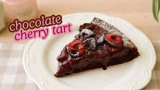soft chocolate cherry tart 🍒 rich chocolate ganache 🇬🇧🇮🇹 | gin 🌷 screenshot 5