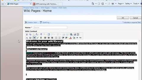 Wikis in SharePoint