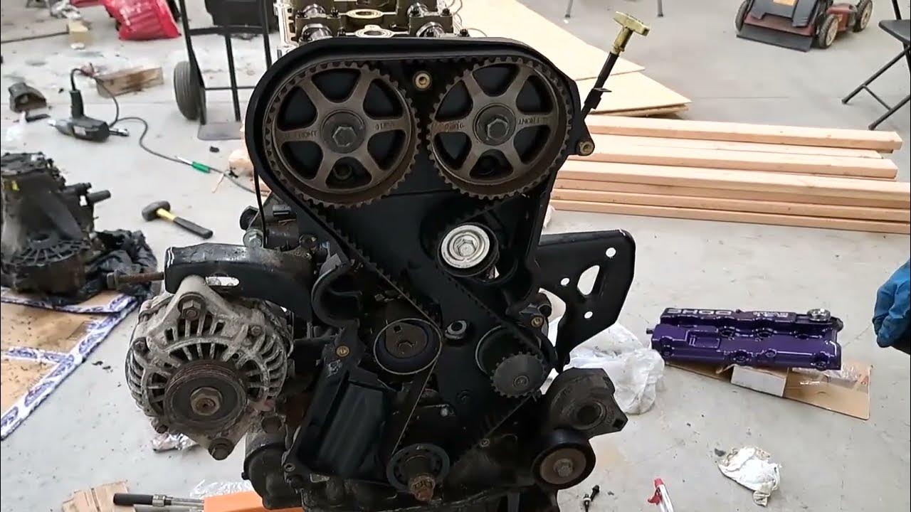 How to set a timing belt on a Chrysler and Dodge 2.4L engine - YouTube