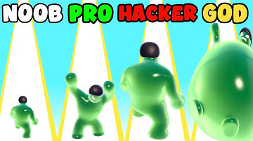 NOOB vs PRO vs HACKER vs GOD | In Wobble Man Race | Levels 1-9 | B8 Gamer