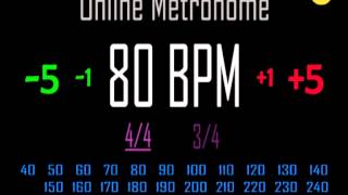 Metronomo Online - Online Metronome - 80 BPM 4/4