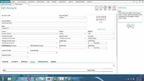 PACT ERP Account Notes