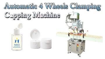 Gel Bottles Flip Top Snap Cap Automatic 4 Wheels Clamping Capping Machine