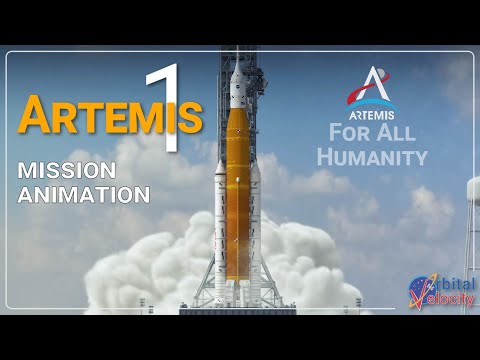 Artemis 1 Space Launch System mission animation