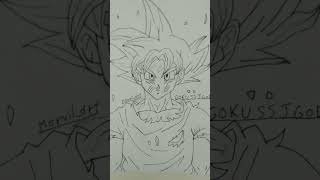 Goku SSJ dios aura de fuego #anime #dibujo #dibujogoku #goku #dragonball @TolgArt