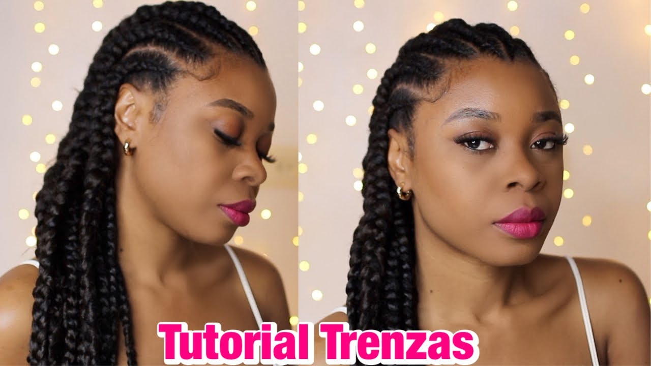 CÓMO HACER TRENZAS PEGADAS CON EXTENSIONES || Cómo hacer trenzas de raíz con extensiones | Rihanel